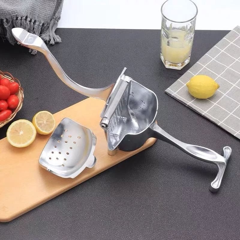 Manual Juice Squeezer, Portable Aluminum Alloy Hand Pressure Juicer, Heavy Duty Single Press Juice Squeezer, Real Stainless Steel Lemon Squeezer Manual Juice Squeezer, Portable Aluminum Alloy Hand Pressure Juicer, Heavy Duty Single Press Juice Squeezer, Real Stainless Steel Lemon Squeezer